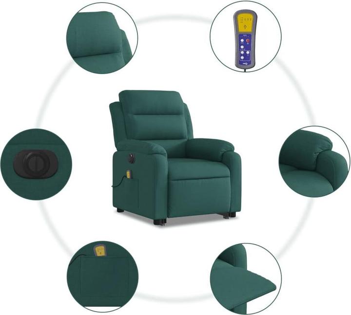 Actual product image vidaXL Electric massage chair with stand-up aid fabric