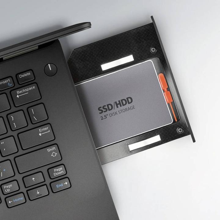 Produktbild Axagon RSS-CD09 2.5 Zoll SSD/HDD Adapter für optisches Laufwerk, 9,5 mm, LED