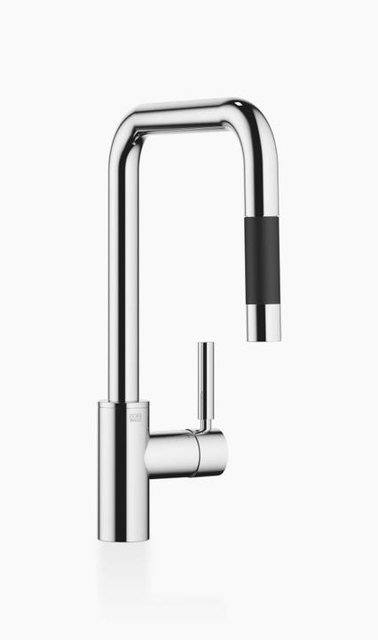 Produktbild Dornbracht META Square Küchenarmatur, Einhebelmischer, Pull-down, mit Brausefunktion, Ausladung 200