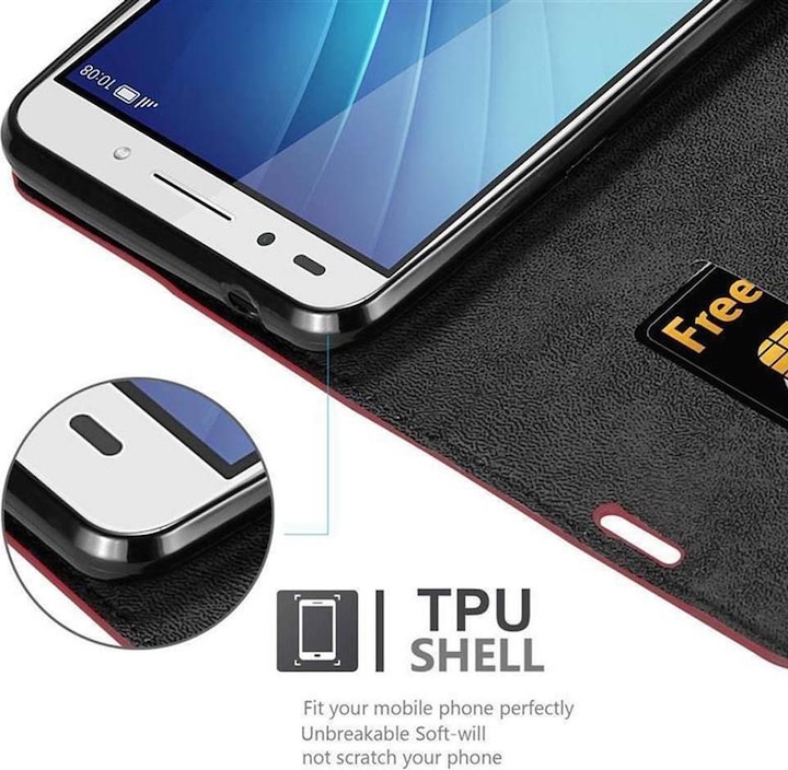 Actual product image Cadorabo Book Invisible Magnet Cover (Honor 7)