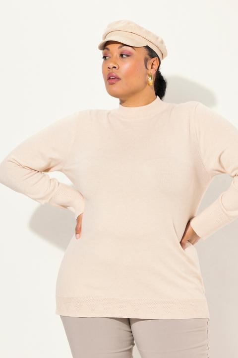 Produktbild Ulla Popken Pullover, Stehkragen, Langarm, Rippbündchen (46, 48)