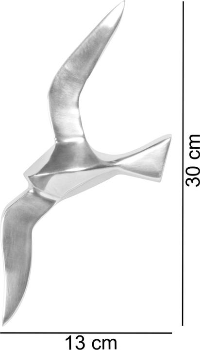 Image du produit FineBuy Décoration murale mouette aluminium 30 cm