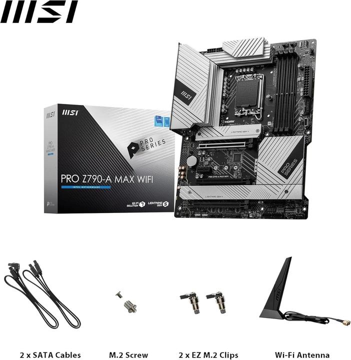 Image du produit MSI PRO Z790-A MAX Wifi (Z790,S1700,ATX,DDR5) (LGA 1700, Intel Z790, ATX)