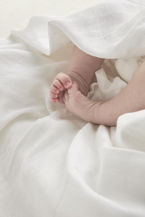 Actual product image Meyco 6-pack muslin nappies plain white (70 cm, 70 cm)