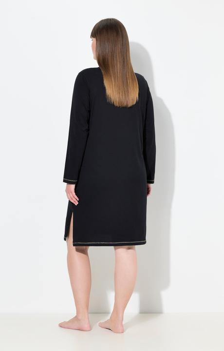 Image du produit Ulla Popken Grands t-shirts en lot de 2, col rond/V, manches longues (46, 48)