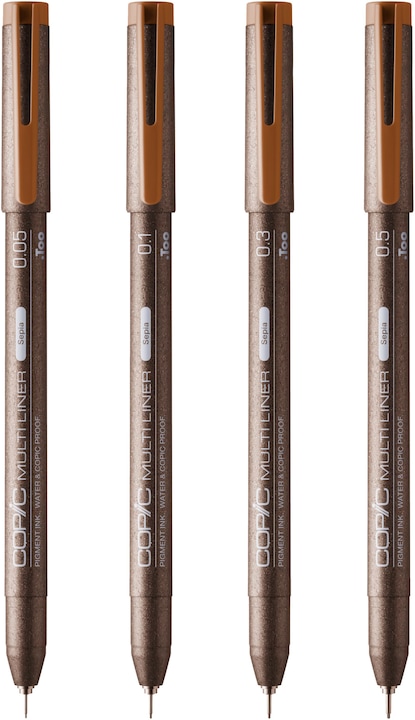 Produktbild Copic Multiliner Sepia Set, 4 Stück sortiert (Sepia, 4 x)