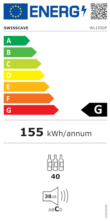 Energy Label Swisscave WL155DF
