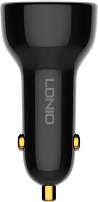 Actual product image Ldnio C101 Car Charger, USB + USB-C, 100W + USB-C to USB-C Cable (Black)