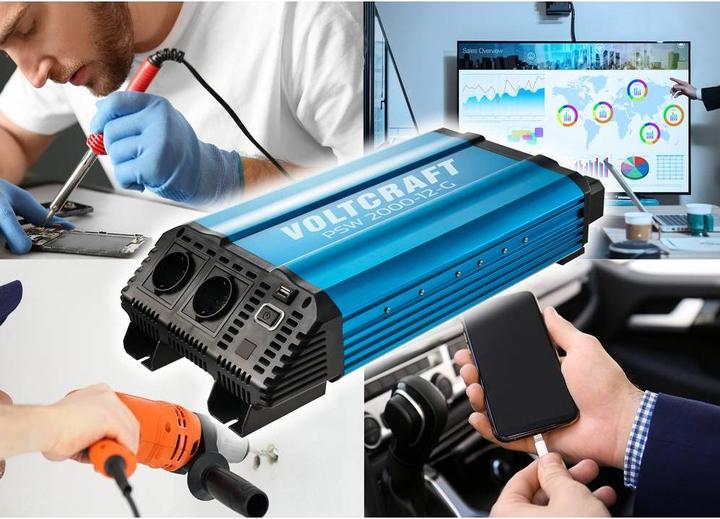 Produktbild Voltcraft Wechselrichter PSW 2000-12-G 2000 W 12 V/DC - 230 V/AC reine Sinuswell