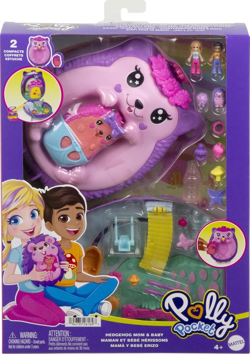 Actual product image Polly Pocket hedgehog mum & baby casket