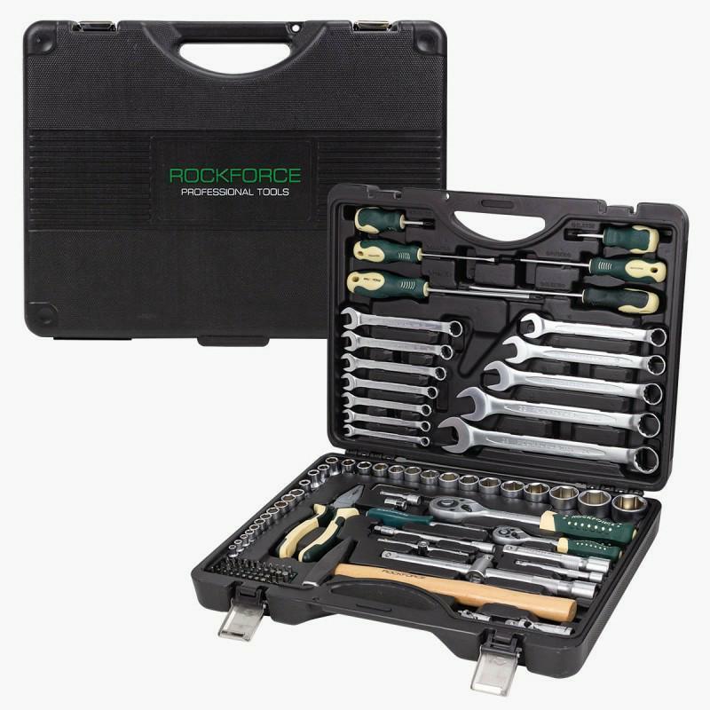 GCS, Chiave a bussola + esagonale, ROCKFORCE ZESTAW KLUCZY 110el. 1/2" 1/4" RF-41101-5 (1/4", 1/2")