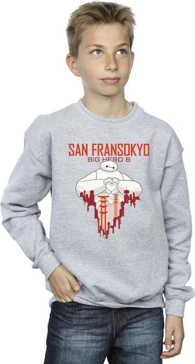 Produktbild Disney Big Hero 6 Baymax San Fransokyo Heart Sweatshirt Jungen (140, 146)