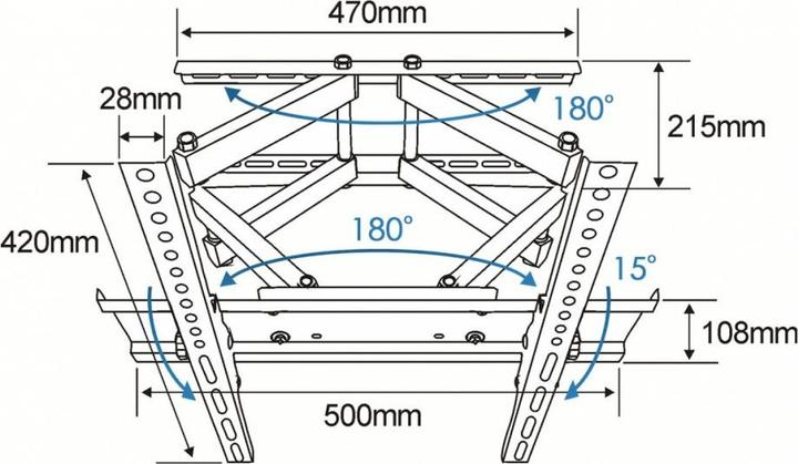Actual product image Lenovo ! TV wall bracket -43P 26-55 55 kg VESA 400x400 (-43P) (Wall, 55 kg, 26" - 65")