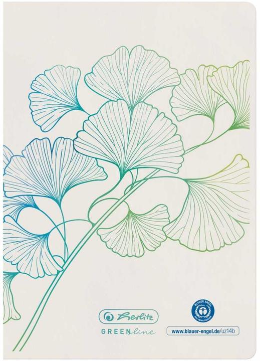 Image du produit Herlitz GREENline Carnet de notes A6 32 feuilles blanc (A6, À rayures)