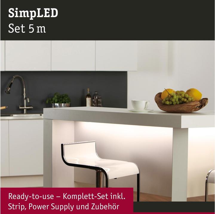 Image du produit Paulmann SimpLED Stripe Set (Blanc chaud, 500 cm, Intérieur)