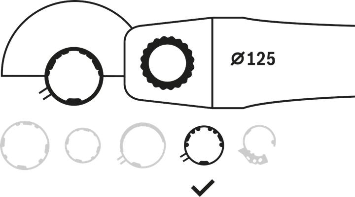 Image du produit Bosch Professional Zubehör Capot de protection sans plaque de recouvrement, 125 mm, bouchon à visser avec détrompage