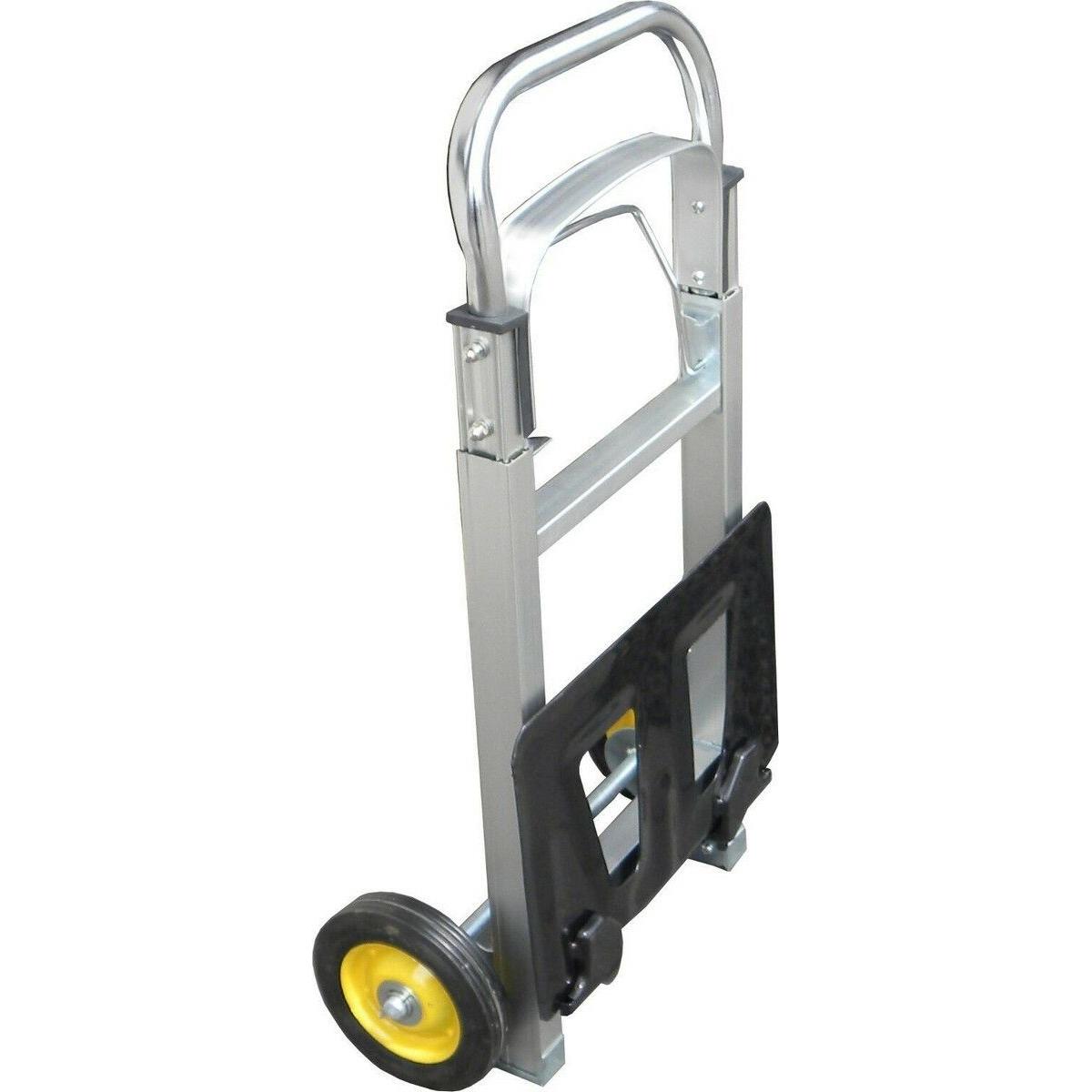 GEKO Handtrolley-Fahrgestell, Tragkraft 90kg 355x240mm, Alu klappbar, frei lagerbar ohne -Box (90 kg) (G71103)