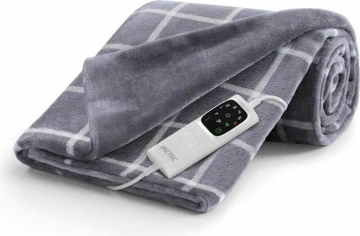 Produktbild Imetec 16775 Heizdecke/Kissen 150 W Grau, Weiss Samt (150 x 95 cm)