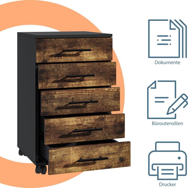 Produktbild Relaxdays Rollcontainer (40 x 40 x 69 cm)