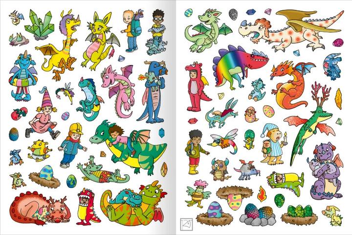 Actual product image First Sticker Metallic - Dragons