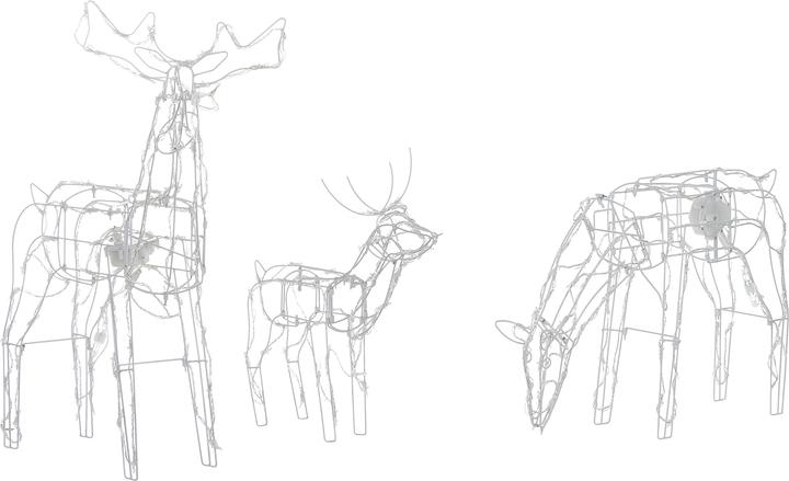 Produktbild Beliani Outdoor Weihnachtsbeleuchtung LED weiss Rentier 76 cm 3er Set MIKKELI