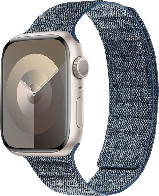 Actual product image Crong Melange - Magnetarmband für Apple Watch 42/44/45/49 mm (blau meliert) (42 mm, 44 mm, 45 mm, 49 mm, Nylon)