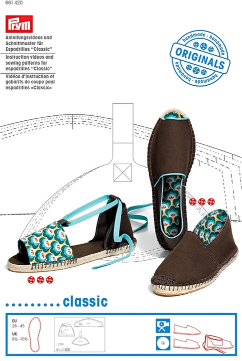 Immagine prodotto Prym Video di istruzioni per le espadrillas, Classico con modello