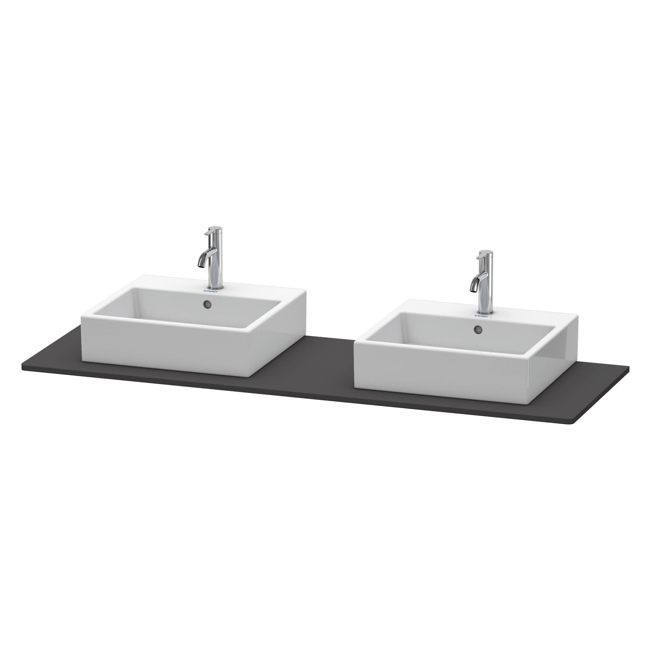 Duravit, Consolle Per Lavabo, Console Xsquare, 2 DéCoupes, 1600X16X550Mm, XS063HB8080, XS063HB8080