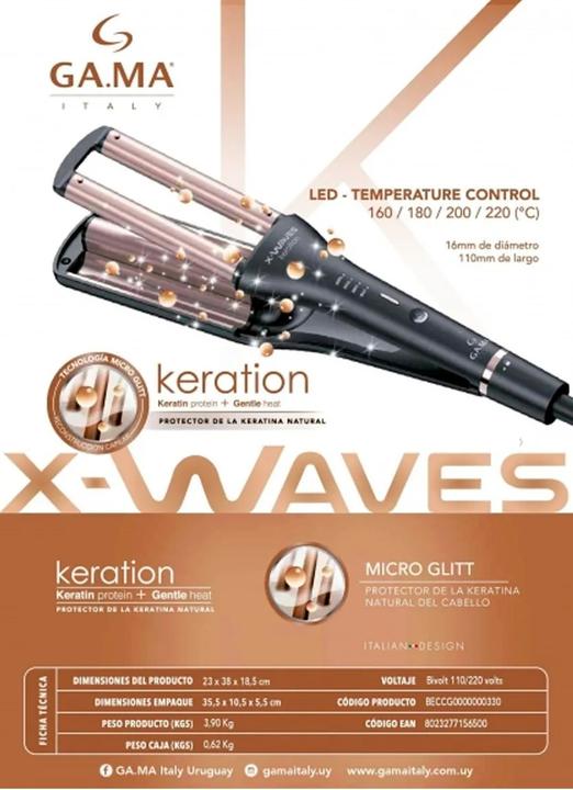 Actual product image GAMA GC4010 Curling Iron 4 Temperature Levels
