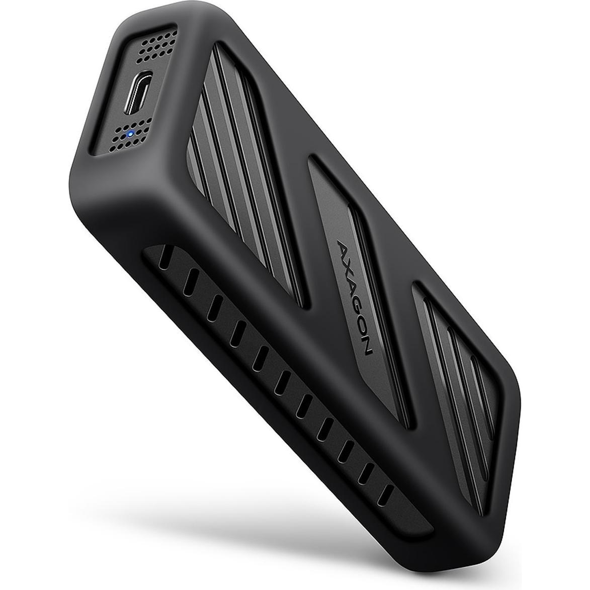 Axagon EEM2-20G Custodia per SSD NVMe, USB-C 3.2, 20 Gbps, 2230 - 2280 - nero (M.2 2230, M.2 2260, M.2 2280, M.2 2242), Case per hard disk, Nero