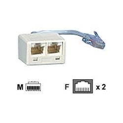 Thumbnail - Metz Connect BTR ISDN-Adpt. m. Verl. WE8-2xWE8 0.1m auf 2x RJ45 mit 0.1m Kabel ohne Abschlusswiderstaenden pws, Telefon ...