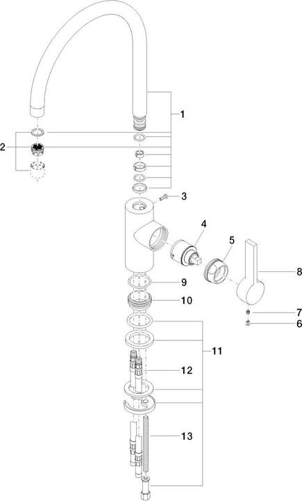 Produktbild Dornbracht Küche - Tara Ultra Einhebelmischer Ausladung 240mm