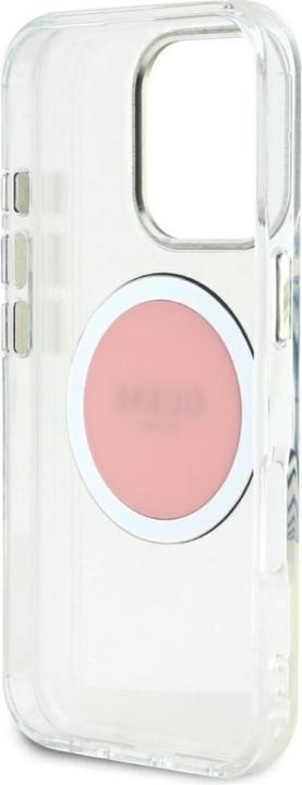 Actual product image Guess Case IML Metal Colored Circle Classic Logo MagSafe for iPhone 16 Pro Max pink (Apple iPhone 16 Pro Max)
