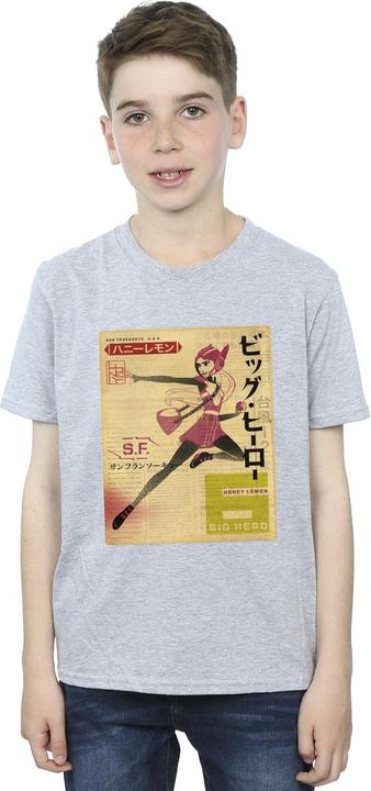 Produktbild Disney Big Hero 6 Baymax Honey Lemon Newspaper TShirt Jungen (152, 158)