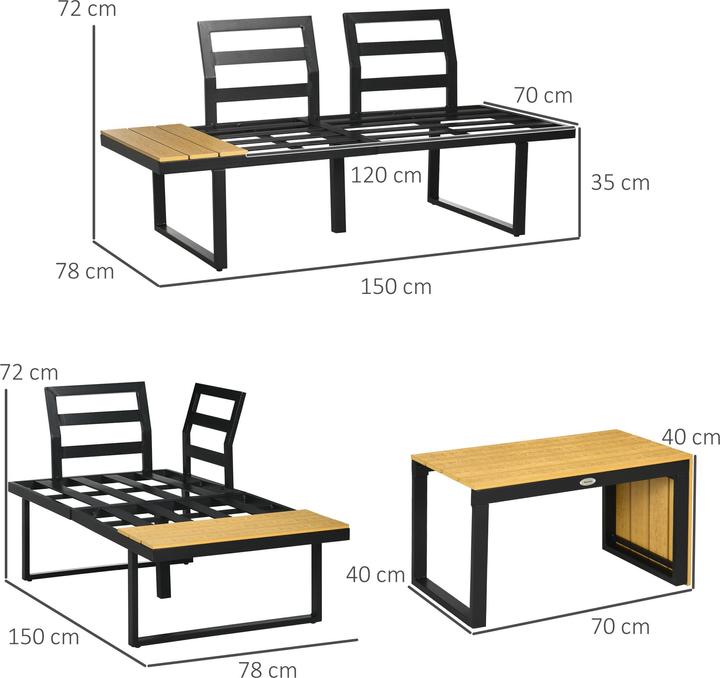 Immagine prodotto Outsunny Set di mobili da giardino