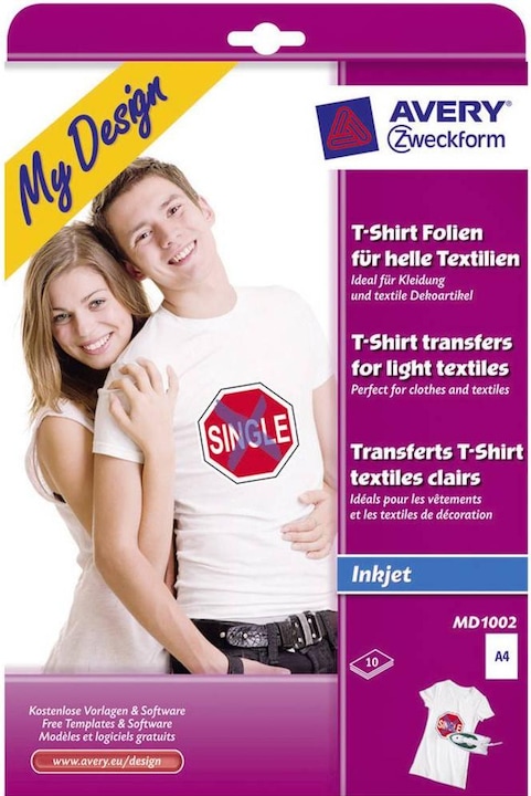 Actual product image Avery Transfer films (10 x)