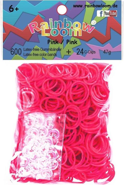 Actual product image Rainbow Loom Pink Opaque rubber bands (24 pcs.)