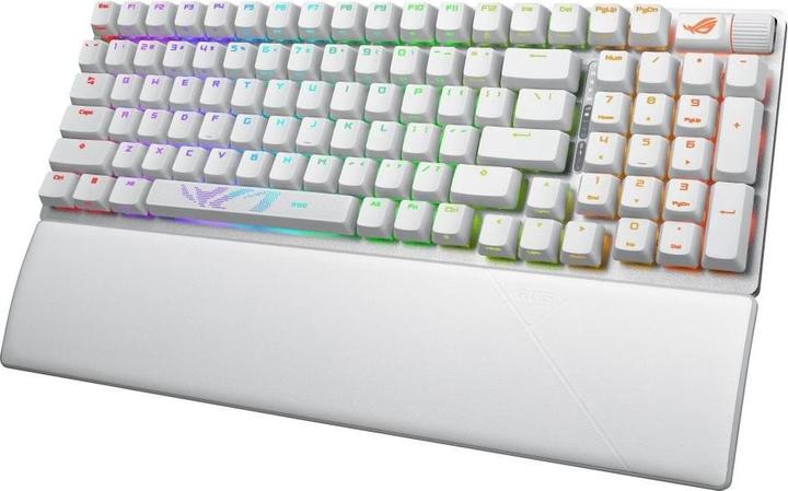 Actual product image ASUS ROG STRIX SCOPE II 96 Wireless White - Keyboard Wired & Wireless - Bluetooth 5.1 - USB - 1000 H (US, Cable, Wireless)