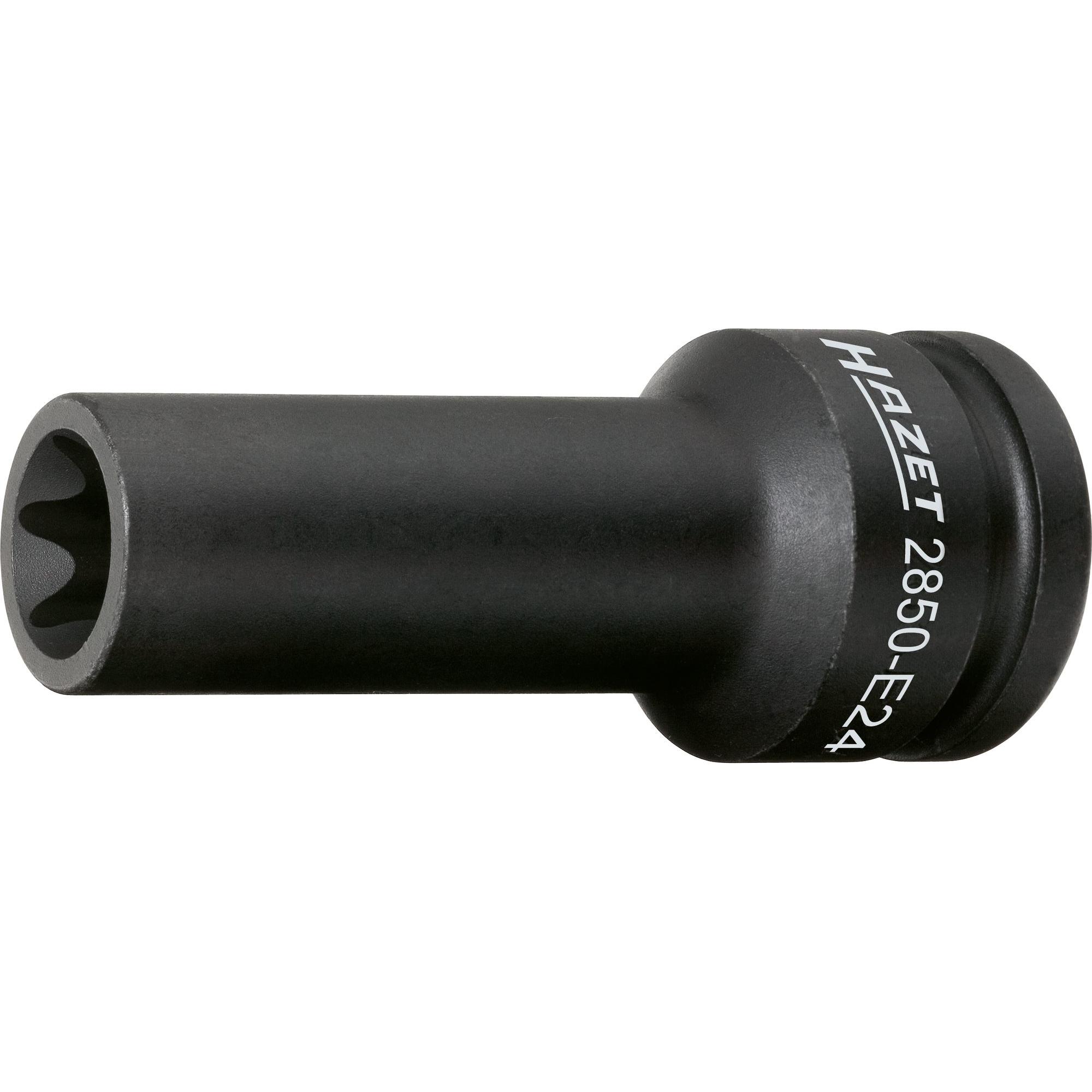 HAZET, Steckschlüssel + Stecknuss, Schlag-, Maschinenschrauber Steckschlüsseleinsatz ∙ TORX 2850-E20 ∙ Vierkant20 mm (3/...