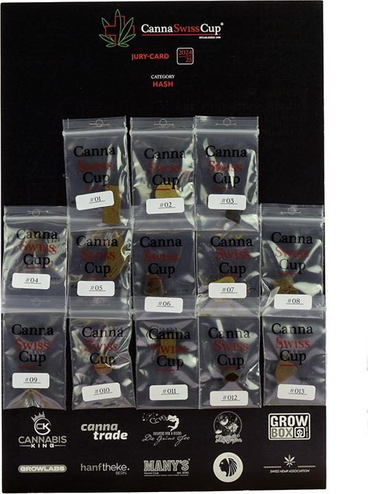 Produktbild CannaSwissCup CBD Blüten Jury-Karte (14 g, Indoor)