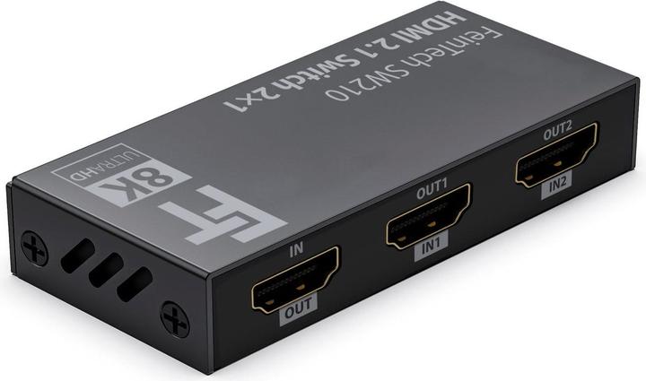 Actual product image FeinTech SW210 HDMI 2.1 8K Bi-Directional Switch 2 In 1 Out | Splitter 1 In 2 Out | Metal