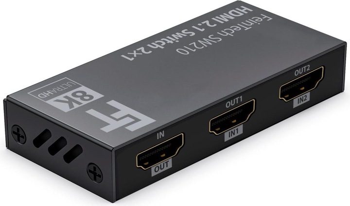 Image du produit FeinTech SW210 HDMI 2.1 8K Bi-Directional Switch 2 In 1 Out | Splitter 1 In 2 Out | Metal