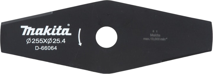Actual product image Makita D-66064 2 Tooth Impact Knife 255x25 4mm (Lawn mower blades + replacement blades garden machinery)