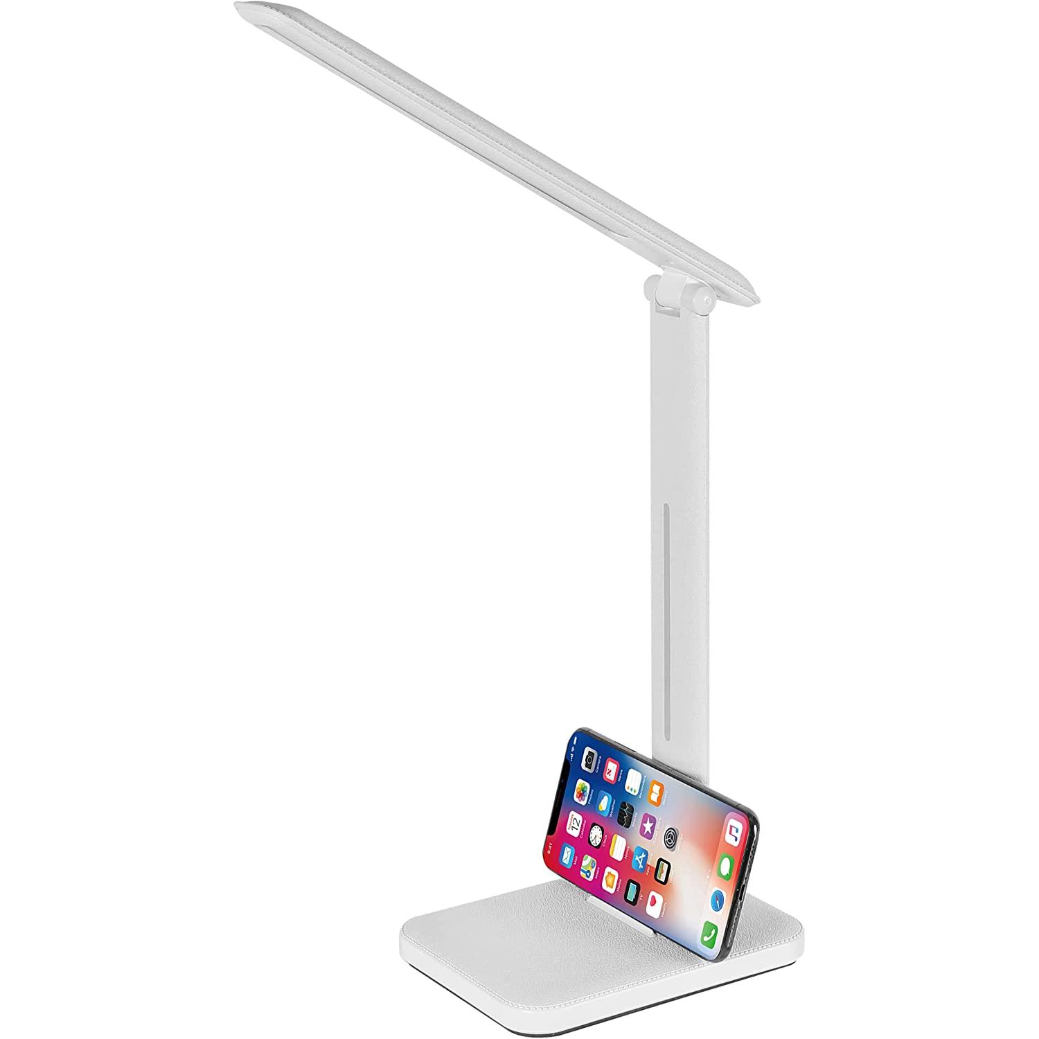 Blaupunkt, Tischlampe, 6W LED Schreibtischlampe - Weiss - Dimmbar - Einstellbare Helligkeit und Farbtemperatur (350 lm)