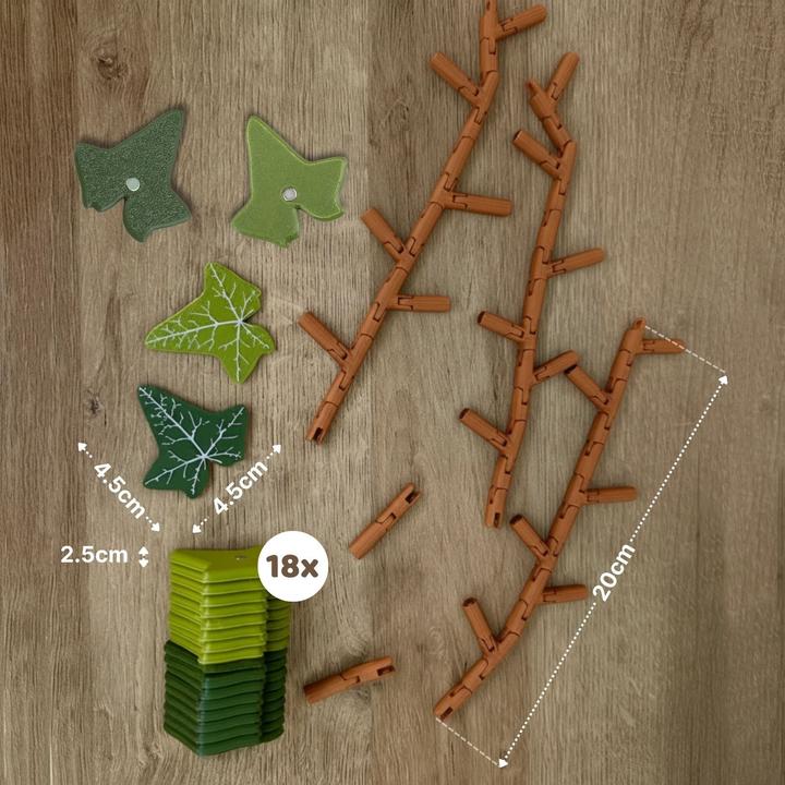 Produktbild Hermex 23-tlg. 3D Efeu-Kühlschrankmagnet-Set Magnet Efeuranken-Deko (23x)