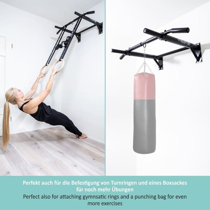 Image du produit Pullup & Dip Klimmzugstange Wand inkl. Klimmzug Band + Schrauben