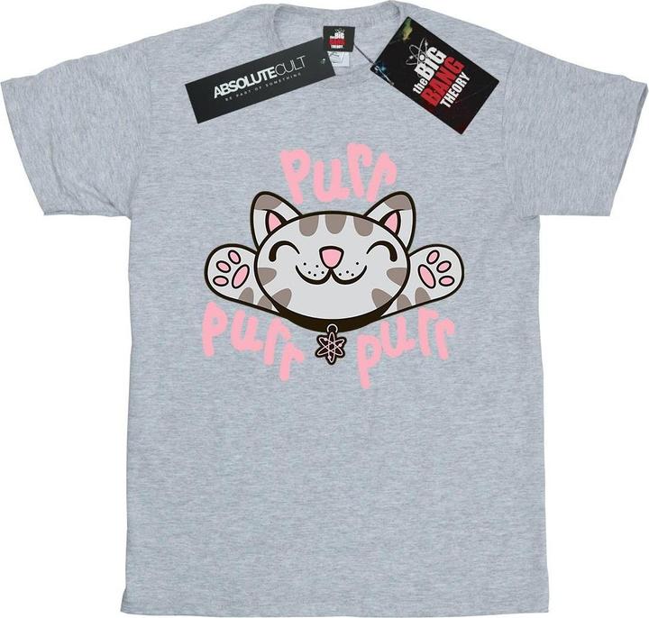 Image du produit Big Bang Theory Femme/Les femmes - T-shirt boyfriend en coton doux Kitty Purr (M)