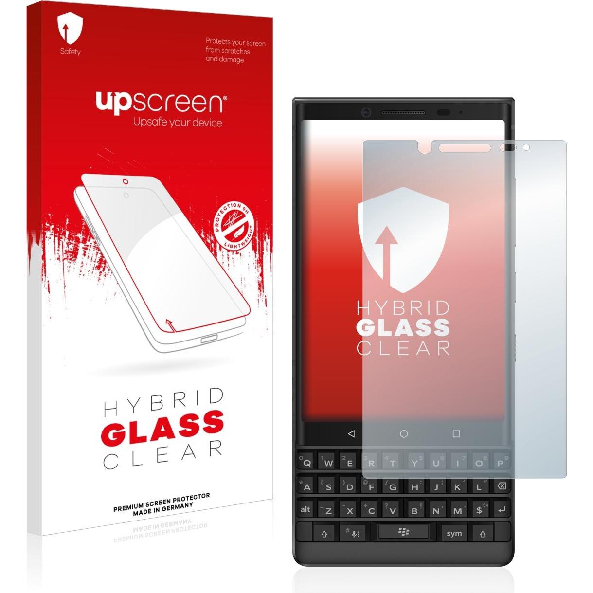 upscreen Scratch Shield Panzerglasfolie (1 Stück, Blackberry KEY2), Smartphone Schutzfolie, Transparent