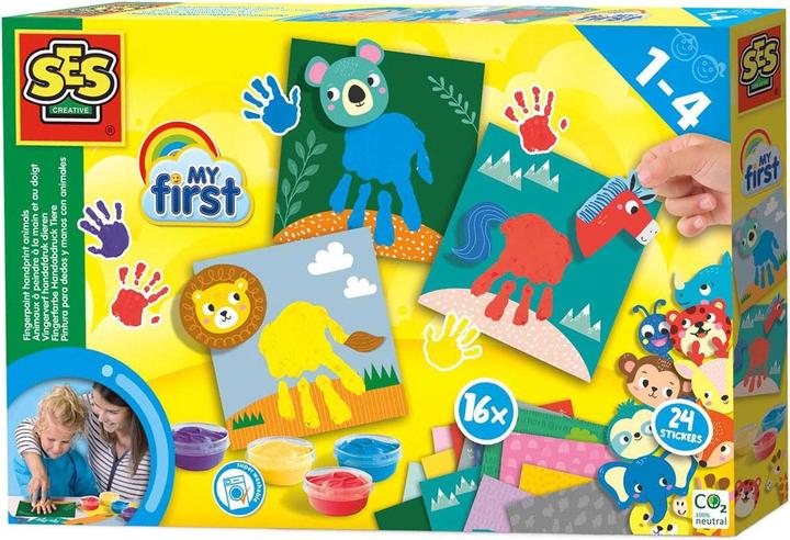 Actual product image Ses My First - finger paint handprint animals