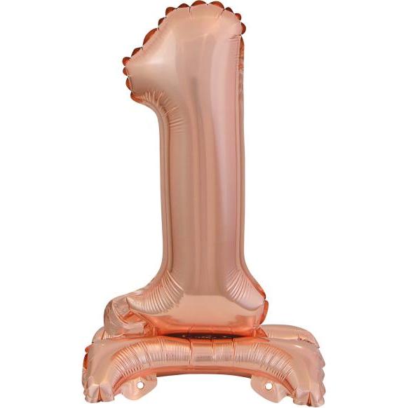 Amscan Folienballon Mini Zahl 1 rose